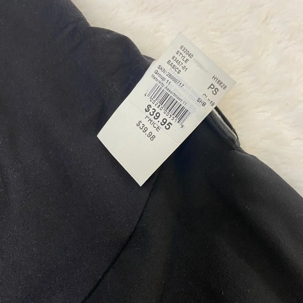 Motherhood Maternity Petite Stretching Suiting Straight Leg Pant Black P…